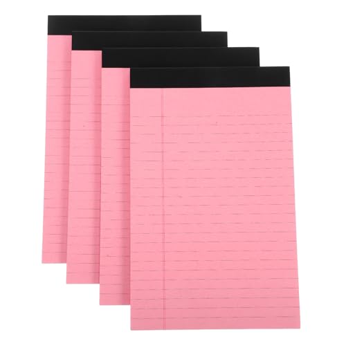 Cuaderno portátil rosa EXCEART con papel de líneas para notas de oficina y gestión diaria