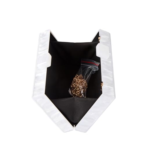 Image of RomanticDesign Women Acrylic Handbag Rattan Woven Pattern Square Box Crossbody Handbag Shoulder Bag Chain Purse