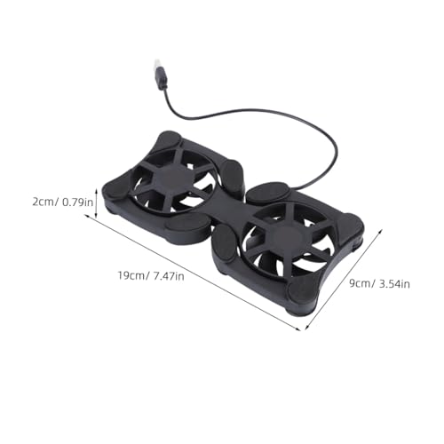 Soporte plegable para laptop con ventiladores USB, 3 unidades, negro, refrigeración para notebook, base de enfriamiento miniatura 2