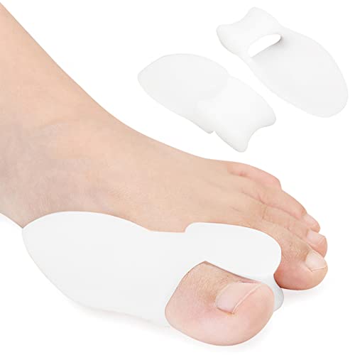 Aubeifou 6pcs Separador Dedos Pie de silicona, Separador de Dedos de Pie para Hallux Valgus, Protector de juanetes, Corrector hallux valgus de gel, Talla única