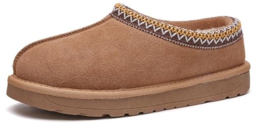 Women's Suede Clogs Leather Mules Platform Slippers for Women Com...