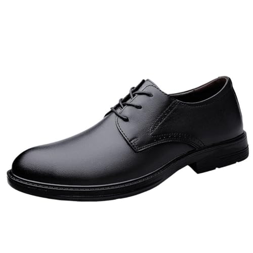 Mens British Style Leather Dress Shoes Business Casual Soft Sole Oxford Shoes Wedding Groom Suit Autumn Lace up3