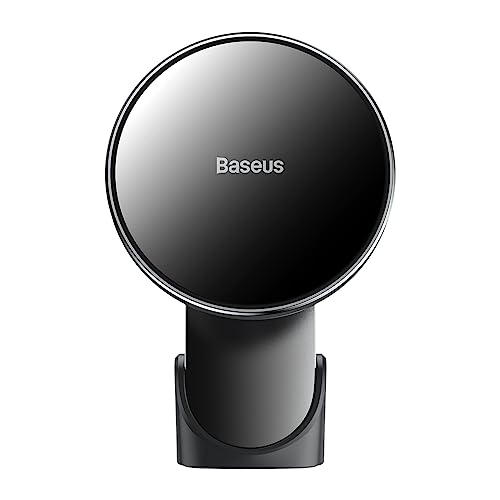 Image of Baseus Magnetic Car Mount Wireless Charger, MagSafe Compatible, for iPhone 12 13 14 15 16 17 Series, 15W Fast Charging, Dashboard /Air Vent Mount, 360? Rotation, Black