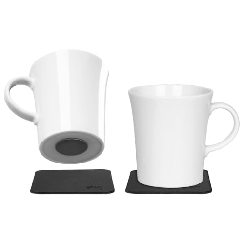silwy® Porcelain Magnetic Handle Cups (Set of 2) Including Two...