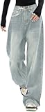 Jeans for Women Wide Leg Baggy Jeans Y2K Casual Loose Boyfriends Trousers Vintage Streetwear