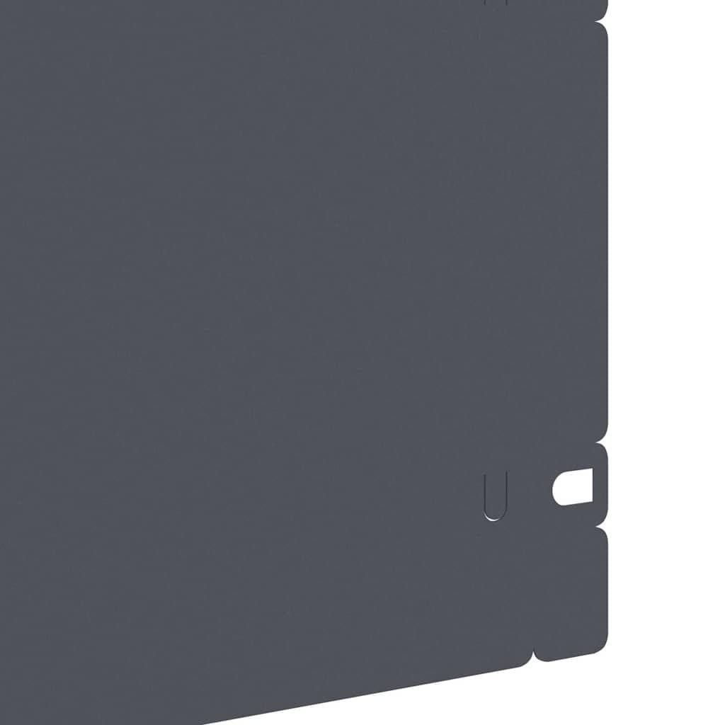Lot de 20 bordures de pelouse en métal anthracite - 103 cm - En acier - 22 cm de haut - Pour parterres de jardin et chemins - Délimitation de pelouse moderne avec lignes épurées pour une installation