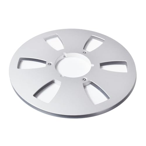 Rollo de aluminio con 6 agujeros, cinta adhesiva vacía de 10 5 pulgadas, con disco de carrera, para equipo de estudio, embalaje de boxeo, rollo de cinta de aluminio