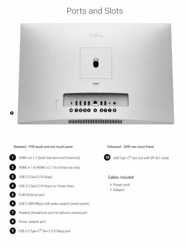 Image of Dell 27 inch All in One Desktop Computer Intel Ultra 7 355 32GB 1TB Copilot PC