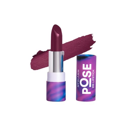 Image of MyGlamm POSE HD Lipstick-Merlot (Red)-4 gm | Matte Lipstick | Enriched with Moringa oil & Vitamin E | Long-lasting & Moisturising