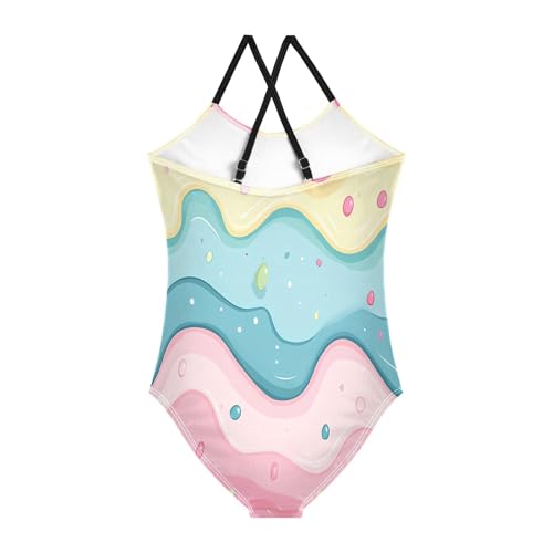 ALAZA Cute Ice Cream Girls Swimsuit Bathing Suit Beach Swimwear One Piece 3-10T2