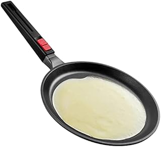 Kuyal 28cm Non Stick Pancake Pan, Induction Safe Aluminium Crepe Pan Round Griddle with Handle - Large Frying Skillet for Crepes, Chapati, Fried Eggs, Dosa