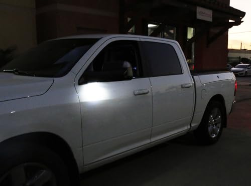 Luces LED blancas para espejos Dodge RAM 2010-2019 miniatura 4