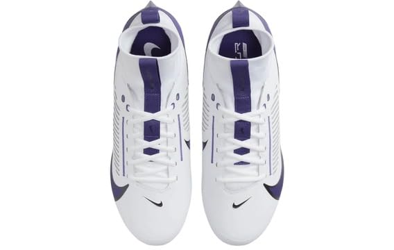 Nike Vapor Edge Pro 360 2 TB Men's Football Cleats White Purple FQ4044-103 Size 16