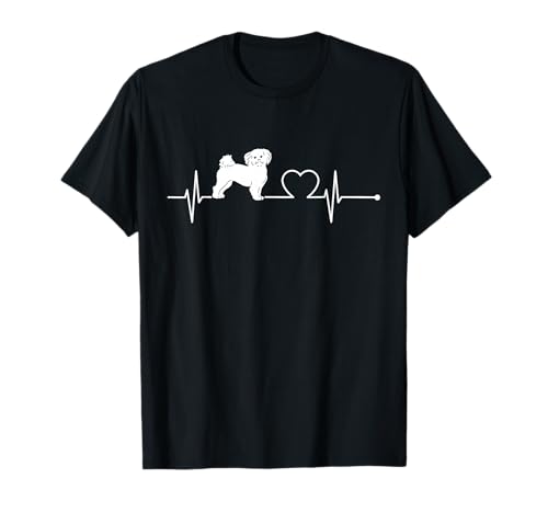 Bolonka Zwetna Hund Herzschlag EKG Herz Puls Frauchen Hunde T-Shirt