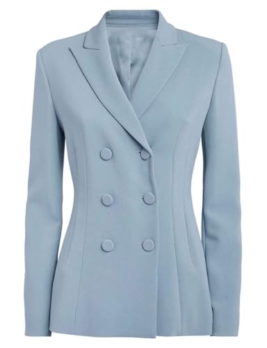 Blazer femme veste de costume croisé noir chic pour le bureau