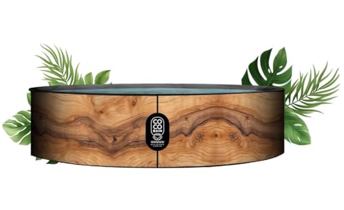 Coco Bain Pool Aruba – Piscina fuera del suelo 250 cm de diámetro – 2700 litros – Imitación de madera auténtica