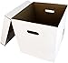 Durable Set of 5 12 inch Vinyl Record Storage Boxes - Heavy-Duty Cardboard Construction with Removable Lid - Holds Up to 90 Records Each - Built Tough for Long-Term, Secure Archival Storage - #12BC13
