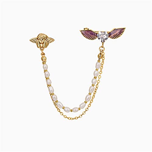 Broche fleur perle frange pour femme, accessoire pour robe et manteau chic