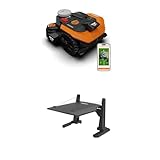 Worx Landroid Vision Cloud WR308E 2WD Mähroboter mit Garage, kabelloser Rasenmähroboter für bis zu 800 m², (KI-Hinderniserkennung, VSLAM + RTK-Cloud-Navigation, Auto-Kartierung, App-Steuerung)