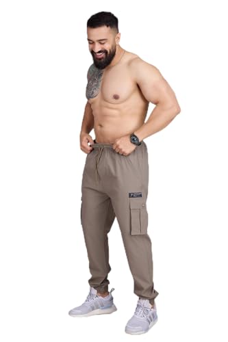 Image of FUAARK Script Regular Fit Sports and Gym Mens Cargo Joggers