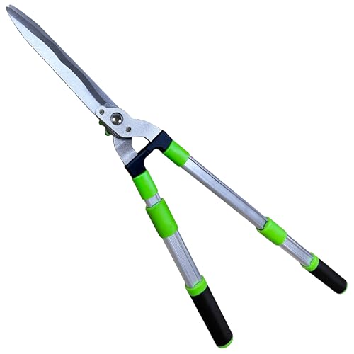 Mesoga Garden Hedge Shears for Trimming Borders, Extendable Handle Clippers & Shears, Pruning Trimmers with Wavy Blade, Professional Bush Cutter, Gardening Pruners Scissors - Image 3