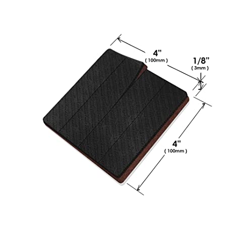 Image of Slipstick GorillaPads Non Slip Furniture Pads /Gripper Feet Floor Protectors (Set of 4) Premium 4 Inch Pre-Scored Square Self Adhesive Rubber Stoppers for Furniture Legs, Black, CB157