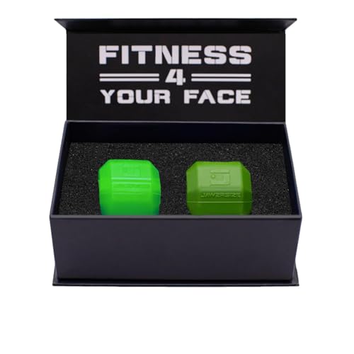 Jawzrsize Jaw Exerciser for Men - Pop N Go Guys Pack Intermediate Neon and Advanced Green Jaw...