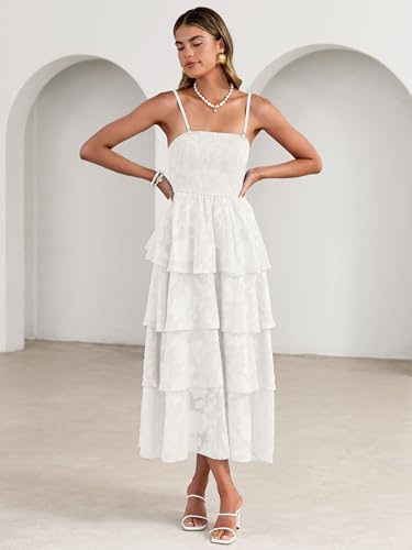Image of Simplee Womens Summer Strapless Maxi Dress 2026 Boho Floral Off Shoulder Wedding Guest Dresses Tiered Beach Long Sundress
