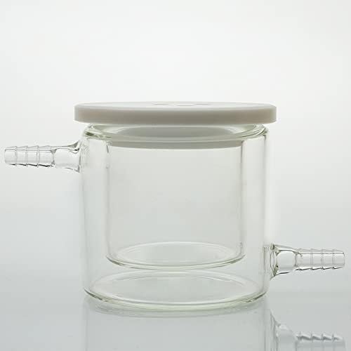 Doppelwandiger Wasserbad-Elektrolyseur mit Temperaturregelung for elektrochemische Experimente – 30–1000 ml Fassungsvermögen, PTFE-Abdeckung(250ml)
