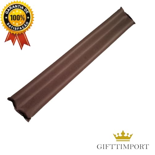Protetor Veda Porta Impermeável Couro Sintético Marrom Rolinho Contra Inseto 70cm 80cm 90cm (90CM)