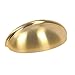 5 Pack - Cosmas 783BB Brushed Brass Cabinet Hardware Bin Cup Drawer Cup Pull - 3" Inch (76mm) Hole Centers