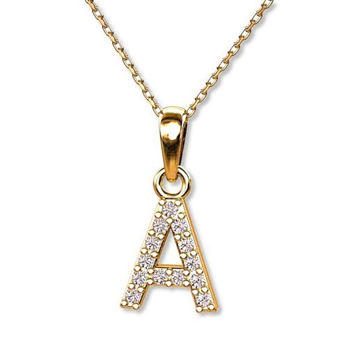 LILLY MARIE Collar De Oro Con Colgante De Letra Personalizado Y