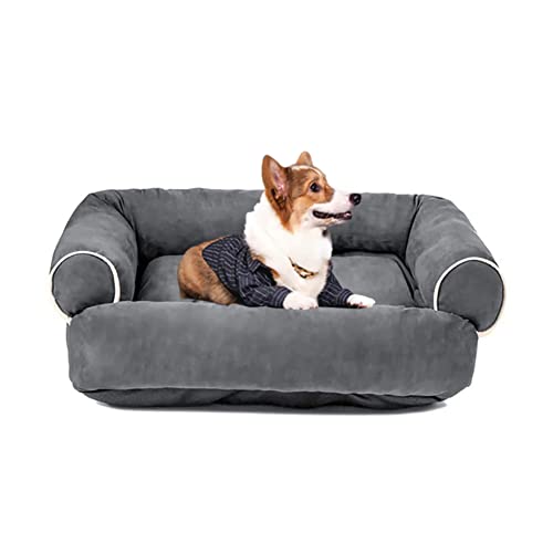 QWEZXCMI Sofá Cama de Perro 2022 Cama cálida en Invierno para Perros Kennel Lujo de Lujo Cojín de Perros Puppy Sofá Sofá Cama Saco de Dormir Cat Pet Casa Cat Nest Mater Supplies, 60 * 50cm Cover