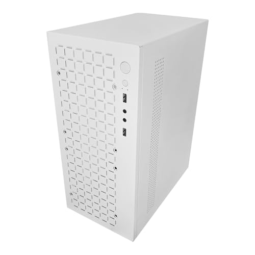 Carcasa para PC Micro ATX de alto flujo de aire, compatible con MATX, Mini, ITX, con USB 3.0, compatibilidad con disco duro de 3.5 pulgadas, ideal para juegos (blanco) - imagen 7