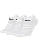 Nike Everyday Lightweight No Show Socks Socken 3er Pack (L, white)