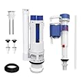Ulinlo Pouly 2-Inch Dual Flush Valve Repair Kit for 2-Piece Top-Flush Toilet,Includes 9.7" Height Flush Valve,Fill Valve,1.4" Threaded Button, Gasket, and Bolts.