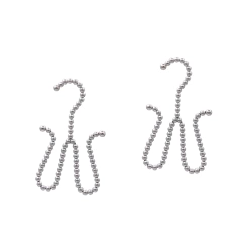Ciieeo 2pcs Shoe Organizing Hanger with Dual Hooks Faux Pearl Beaded Design for Shoes Drying Portable and Lightweight for Home Hotel Travel Compatible with Sneakers Slippers Sandals