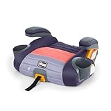Chicco GoFit ClearTex Plus Backless Booster Car Seat, Latch Attachment, Quick-Release Latch Removal, Portable Car Booster Seat for Children at Least 4 Years Old and 40-110 lbs | Sunset/Purple