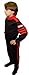 RaceQuip 1950092 Pro-1 Series Small Black with Red Trim SFI 3.2/1 Single Layer One-Piece Youth Driving Suit for Kids