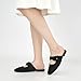 Aomigoct Mules for Woman Flats Comfortable: Black 6.5 Round Toe Slip On Womens Mules Casual Fashion Work Shoes