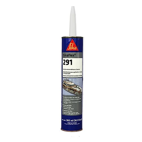 Sikaflex-291, White, General All-Purpose Fast Cure Marine Adhesive and sealant. Polyurethane sealant for Boats, 10.1 fl. oz Cartridge #1