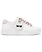 KARL LAGERFELD Paris Women's Capree Lace up Sneaker with Choupette Charm, Bright White/Light Blush, 7.5