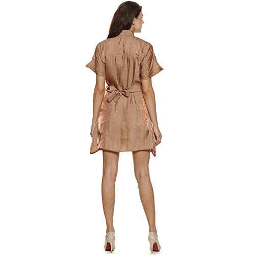 Image of Campus Sutra Women Casual Stylish Drawstring Dress's(SS20 DREDWBT03 W PLN BR M) Brown