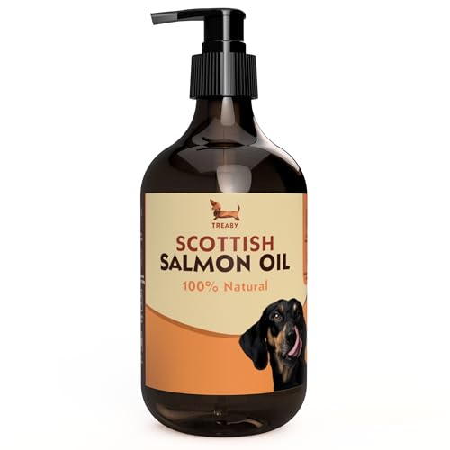 Scottish Salmon Oil for Dogs & Cats 500ml | Natural Omega 3 6 9 Fish Oil Supplement | Grain-Free Skin & Coat Support | Promotes Joint, Heart, Brain & Immune Health | Easy Pump Bottle
