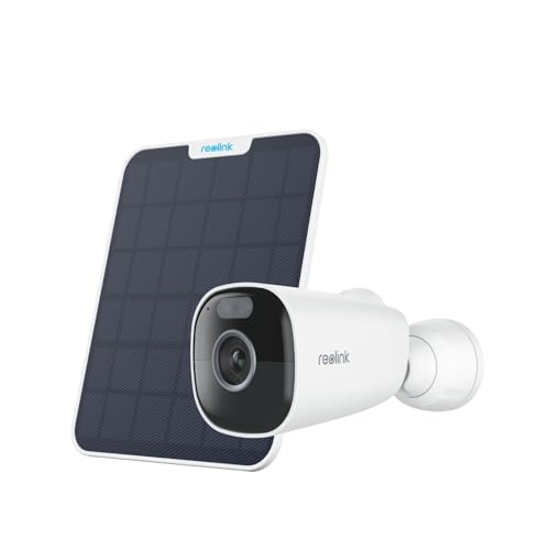 Reolink 5MP Solar Überwachungskamera Aussen Akku mit Spotlights, 2,4/5GHz WiFi, Kabellose WLAN Kamera Outdoor mit Personen/Auto/Tiererkennung, 2-Wege-Audio, IP66, Standalone, Argus Eco Pro+Solarpanel