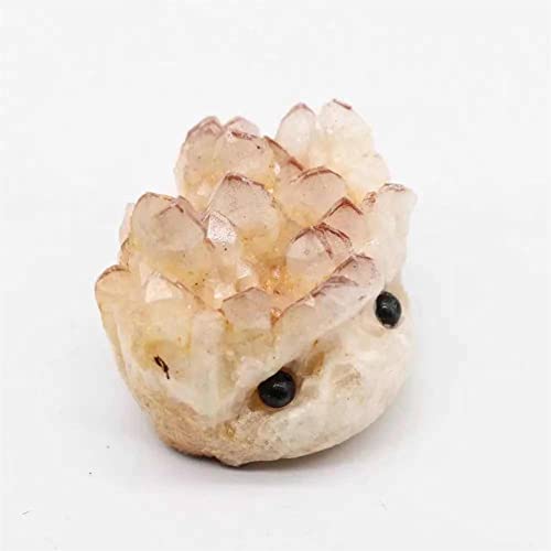 RaeGan 1pc 4cm-5.5cm Natural Clear Quartz Specimen Hedgehog Gift for Decoration Beautiful Crystal (Size : 1pc 5cm)