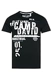 Camp David Herren T-Shirt mit großen Logo Rubber Prints