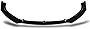 3Pcs Gloss Black Front Bumper Lip Spoiler Wing Body Kit Compatible with Mazda 6 14-18
