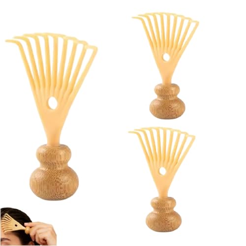 Lot De 3 Masseur De TêTe Manuel Compact Avec Griffes Pour Massage Cuir Chevelu Outil Mini Griffe De Massage Relaxante Outil Pour La Pousse Des Cheveux Relaxation Spa Bureau Voyage