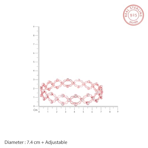 GIVA 925 Silver Zircon Studded Supple Ring Cum Bracelet | Gifts for Women and Girls | With Certificate of Authenticity and 925 Stamp | 6 Months... - Image 7